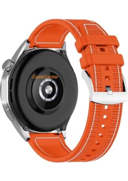Xiaomi Mi Watch (Yuvarlak Kasa) Örgü Kumaş Hibrit Ayarlanabilir Silikon Lansman Saat Kordonu