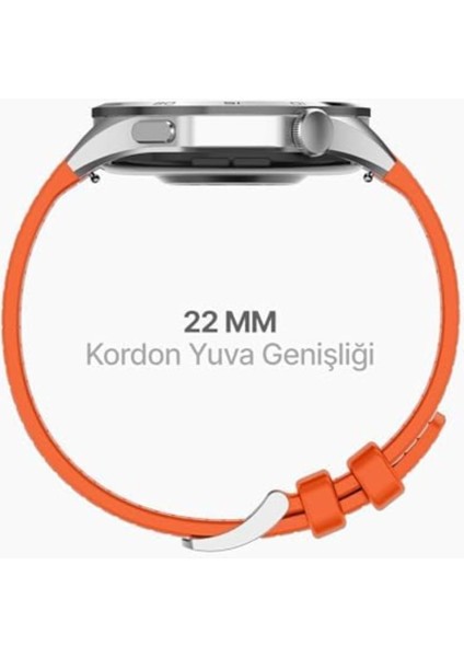 Xiaomi Mi Watch (Yuvarlak Kasa) Örgü Kumaş Hibrit Ayarlanabilir Silikon Lansman Saat Kordonu