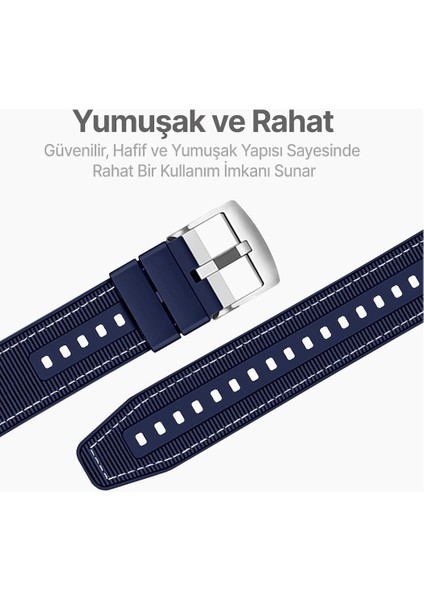 Xiaomi Mi Watch (Yuvarlak Kasa) Örgü Kumaş Hibrit Ayarlanabilir Silikon Lansman Saat Kordonu fırsatları