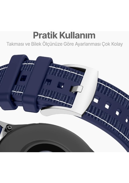 Xiaomi Mi Watch (Yuvarlak Kasa) Örgü Kumaş Hibrit Ayarlanabilir Silikon Lansman Saat Kordonu indirimleri