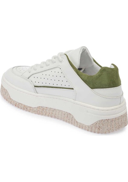 Beyaz Hakiki Deri Kadın Sneaker - K24I1AY67308-M03 fiyatları