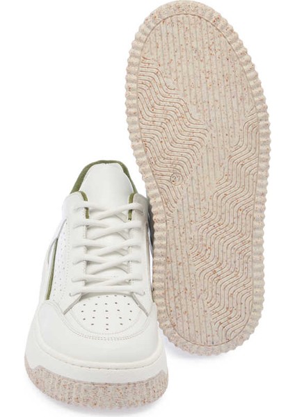 Beyaz Hakiki Deri Kadın Sneaker - K24I1AY67308-M03 fırsatları