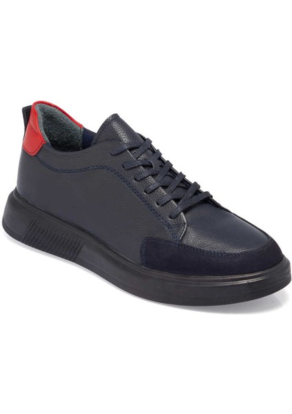 Lacivert Hakiki Deri Erkek Sneaker - E24I1AY56744-A31