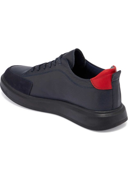 Lacivert Hakiki Deri Erkek Sneaker - E24I1AY56744-A31