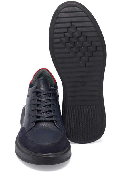 Lacivert Hakiki Deri Erkek Sneaker - E24I1AY56744-A31
