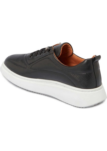 Siyah Hakiki Deri Kadın Sneaker - K24I1AY67146-A23