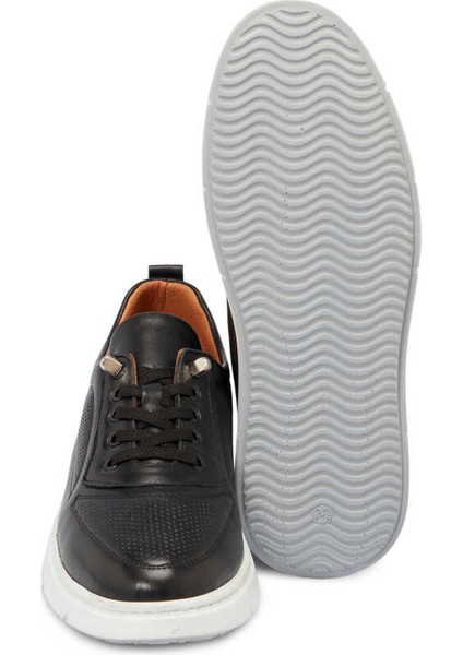 Siyah Hakiki Deri Kadın Sneaker - K24I1AY67146-A23