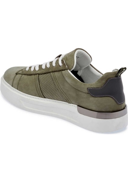 Yeşil Hakiki Nubuk Deri Erkek Sneaker - E24I1AY56638-G98 fiyatları
