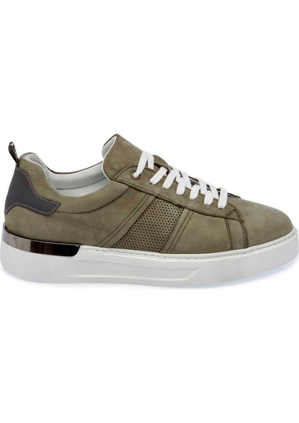 Yeşil Hakiki Nubuk Deri Erkek Sneaker - E24I1AY56638-G98 modelleri