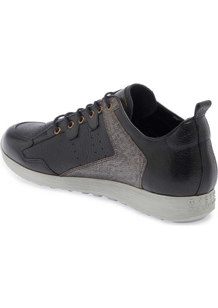 Siyah Hakiki Deri Erkek Sneaker - E24I1AY56756-A23