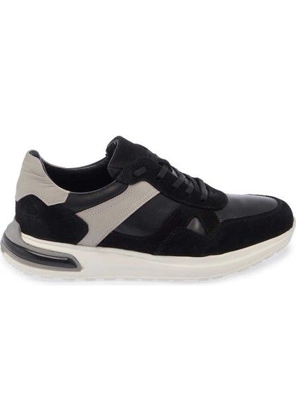 Siyah Hakiki Deri Erkek Sneaker - E24I1AY56670-W19