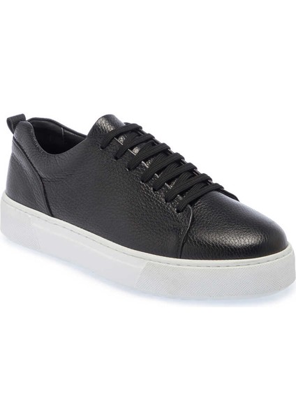 Siyah Hakiki Deri Erkek Sneaker - E24I1AY56878-A41