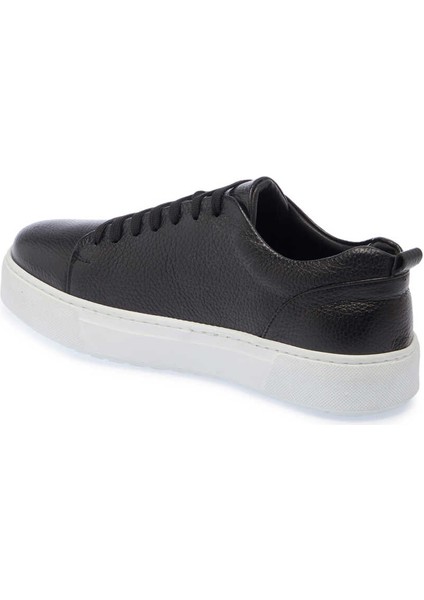 Siyah Hakiki Deri Erkek Sneaker - E24I1AY56878-A41