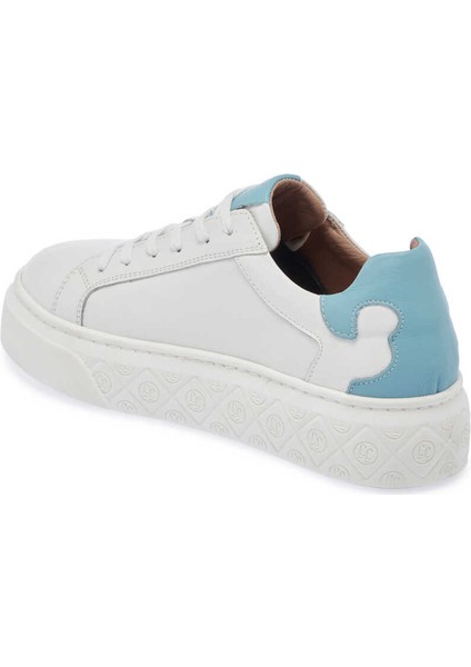 Beyaz Hakiki Deri Kadın Sneaker - K24I1AY67299-A26
