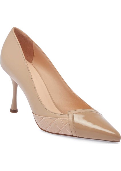 Nude Hakiki Deri Kadın Stiletto - K24I1AY67182-L5C