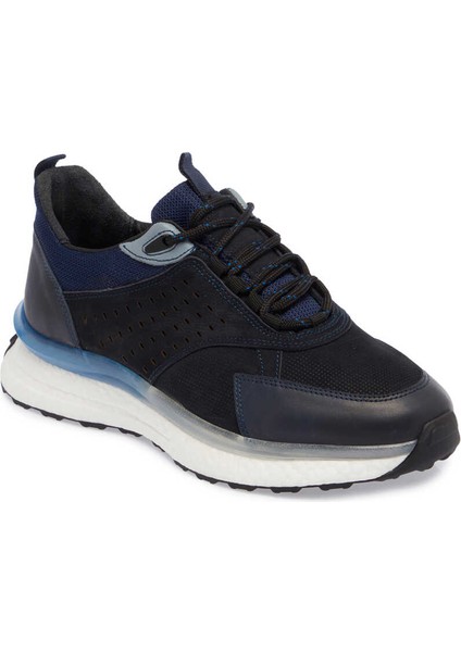 Lacivert Hakiki Deri Erkek Sneaker - E24I1AY56801-A31