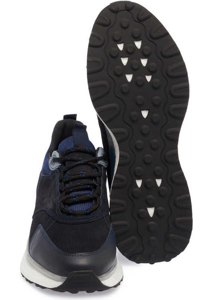 Lacivert Hakiki Deri Erkek Sneaker - E24I1AY56801-A31