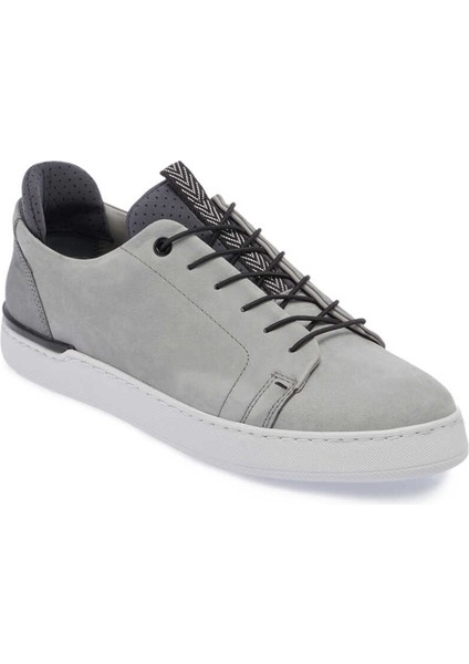 Gri Nubuk Deri Erkek Sneaker - E24I1Ay56823-A40 Gri