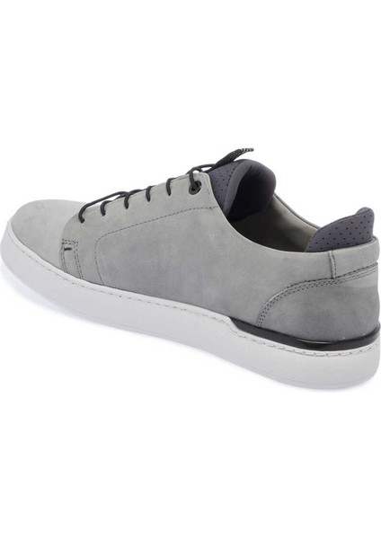 Gri Nubuk Deri Erkek Sneaker - E24I1Ay56823-A40 Gri