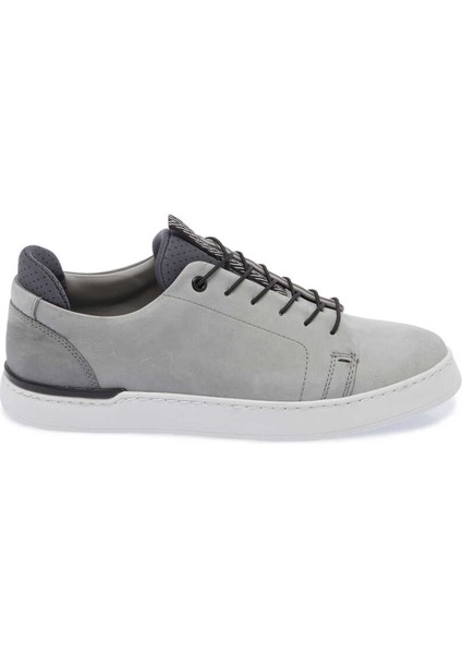 Gri Nubuk Deri Erkek Sneaker - E24I1Ay56823-A40 Gri