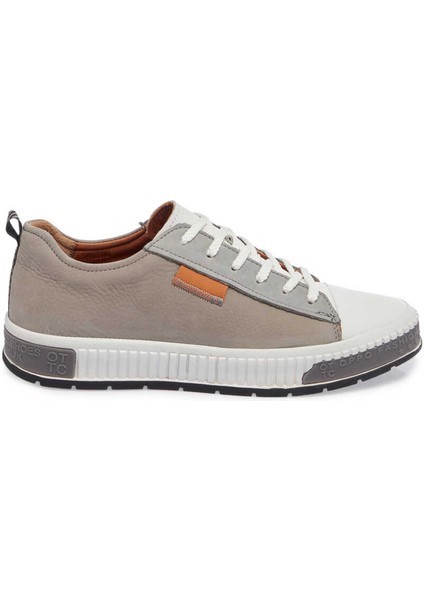 Gri Deri Erkek Sneaker - E24I1Ay56626-G22