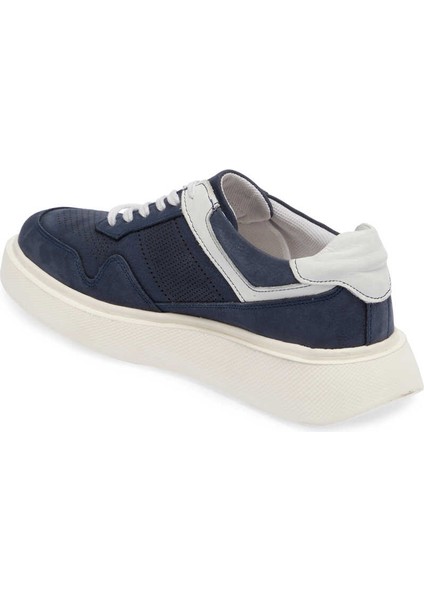 Lacivert Nubuk Deri Erkek Sneaker - E24I1AY56854-C39  Lacivert