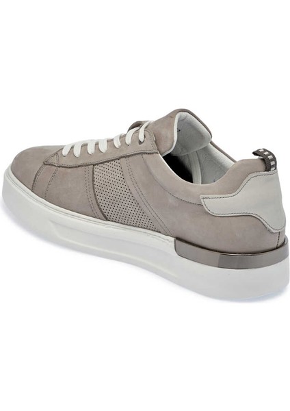 Gri Hakiki Nubuk Deri Erkek Sneaker - E24I1AY56638-A40 fiyatları