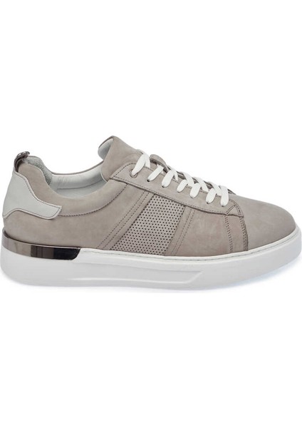 Gri Hakiki Nubuk Deri Erkek Sneaker - E24I1AY56638-A40 modelleri