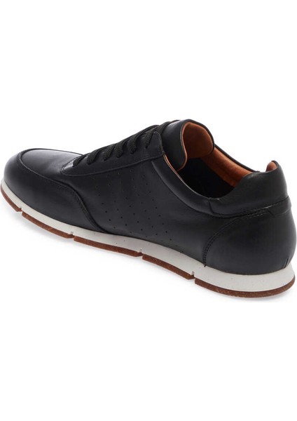Siyah Hakiki Deri Erkek Sneaker - E24I1AY56684-A23