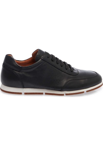 Siyah Hakiki Deri Erkek Sneaker - E24I1AY56684-A23