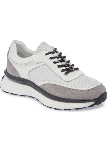 Beyaz Hakiki Deri Erkek Sneaker - E24I1AY56698-A26