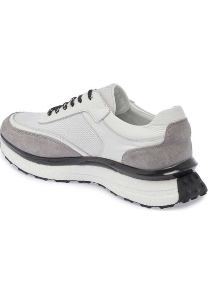 Beyaz Hakiki Deri Erkek Sneaker - E24I1AY56698-A26