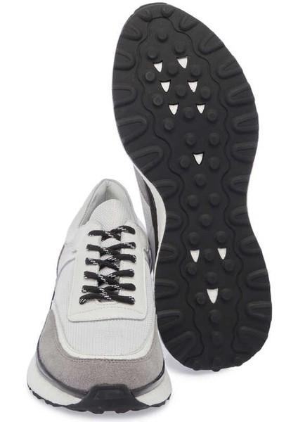 Beyaz Hakiki Deri Erkek Sneaker - E24I1AY56698-A26