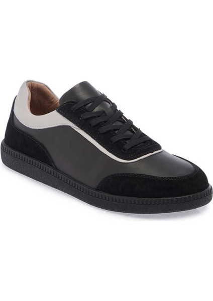Siyah Hakiki Deri Kadın Sneaker - K24I1AY67301-A23