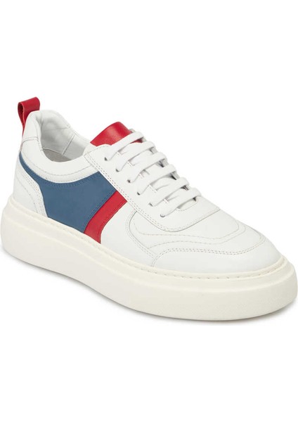 Beyaz Hakiki Deri Erkek Sneaker - E24I1AY56730-A26