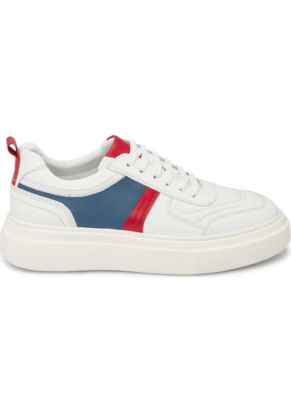 Beyaz Hakiki Deri Erkek Sneaker - E24I1AY56730-A26
