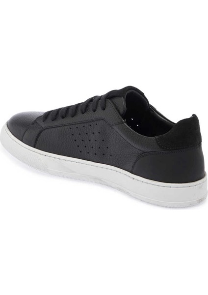 Siyah Hakiki Deri Erkek Sneaker - E24I1AY56729-A41