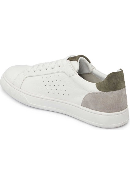 Beyaz Hakiki Deri Erkek Sneaker - E24I1AY56729-B69