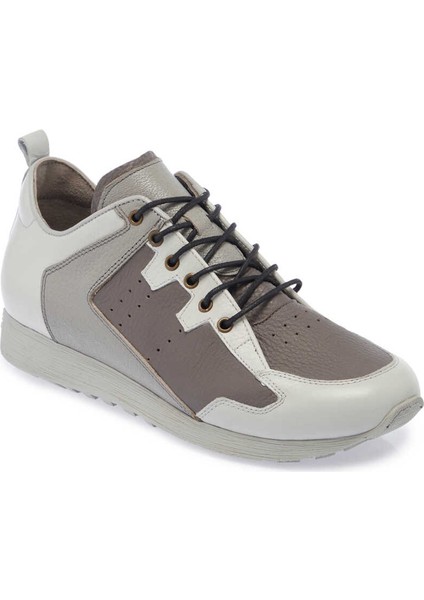 Gri Hakiki Deri Erkek Sneaker - E24I1AY56756-I8H