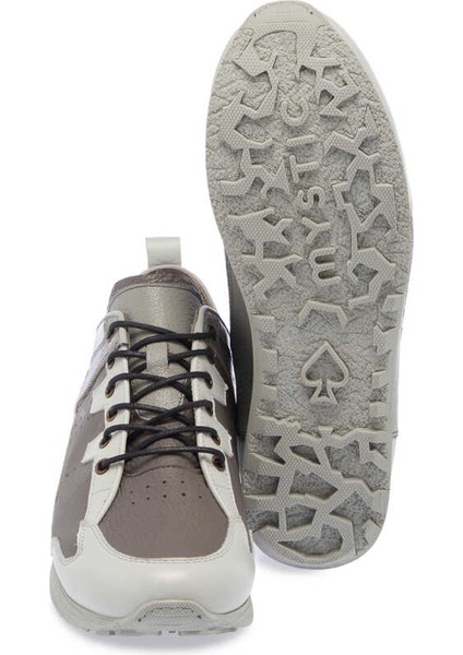Gri Hakiki Deri Erkek Sneaker - E24I1AY56756-I8H