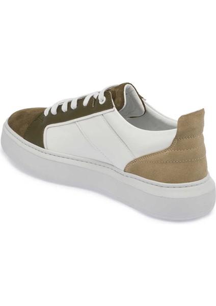 Yeşil Hakiki Süet Deri Erkek Sneaker - E24I1AY56817-J86