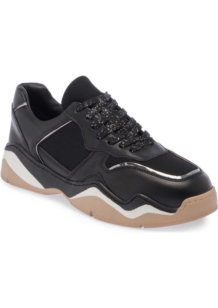 Siyah Hakiki Deri Kadın Sneaker - K24I1AY67194-A23