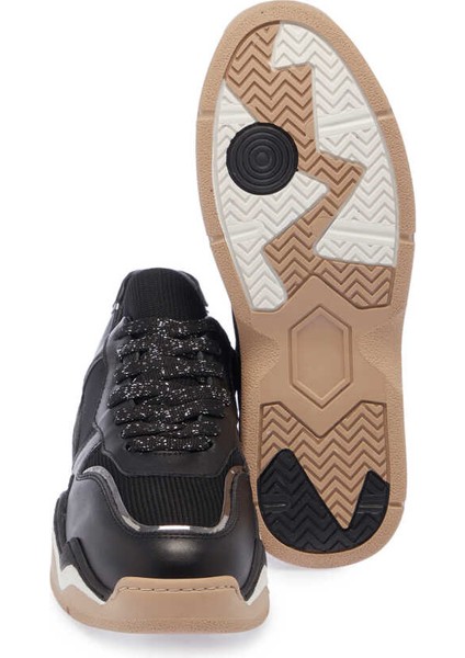 Siyah Hakiki Deri Kadın Sneaker - K24I1AY67194-A23