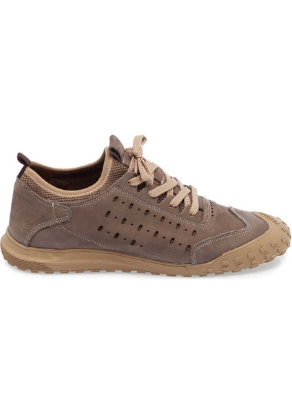 Bej Hakiki Nubuk Deri Erkek Sneaker - E24I1AY56828-B23