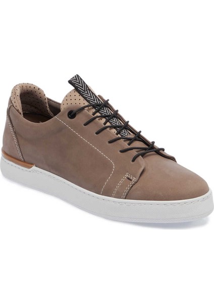 Vizon Nubuk Deri Erkek Sneaker - E24I1AY56823-A65  Vizon