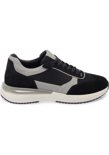 Siyah Hakiki Deri Erkek Sneaker - E24I1AY56693-A01