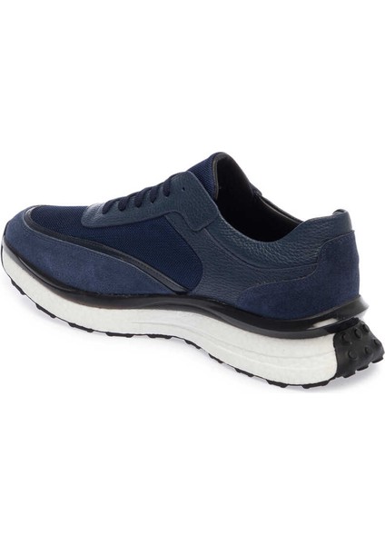 Lacivert Hakiki Deri Erkek Sneaker - E24I1AY56698-A31