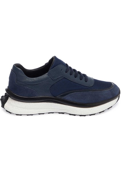 Lacivert Hakiki Deri Erkek Sneaker - E24I1AY56698-A31