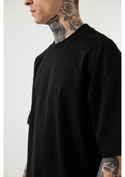 Lux Kısa Kollu Tişört Siyah