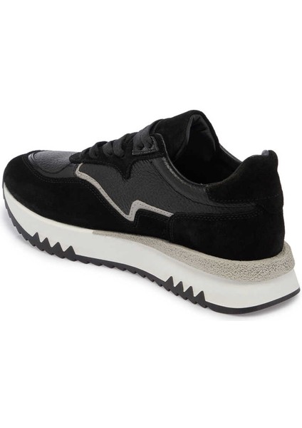 Siyah Hakiki Deri Kadın Sneaker - K24I1AY67135-A01